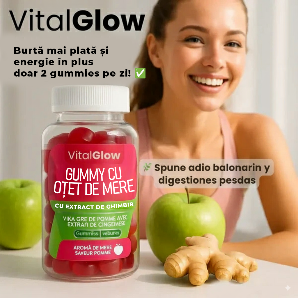 🍏 VitaGlow Gummies – Transformă-ți corpul cu doar 2 gummies pe zi